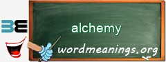 WordMeaning blackboard for alchemy